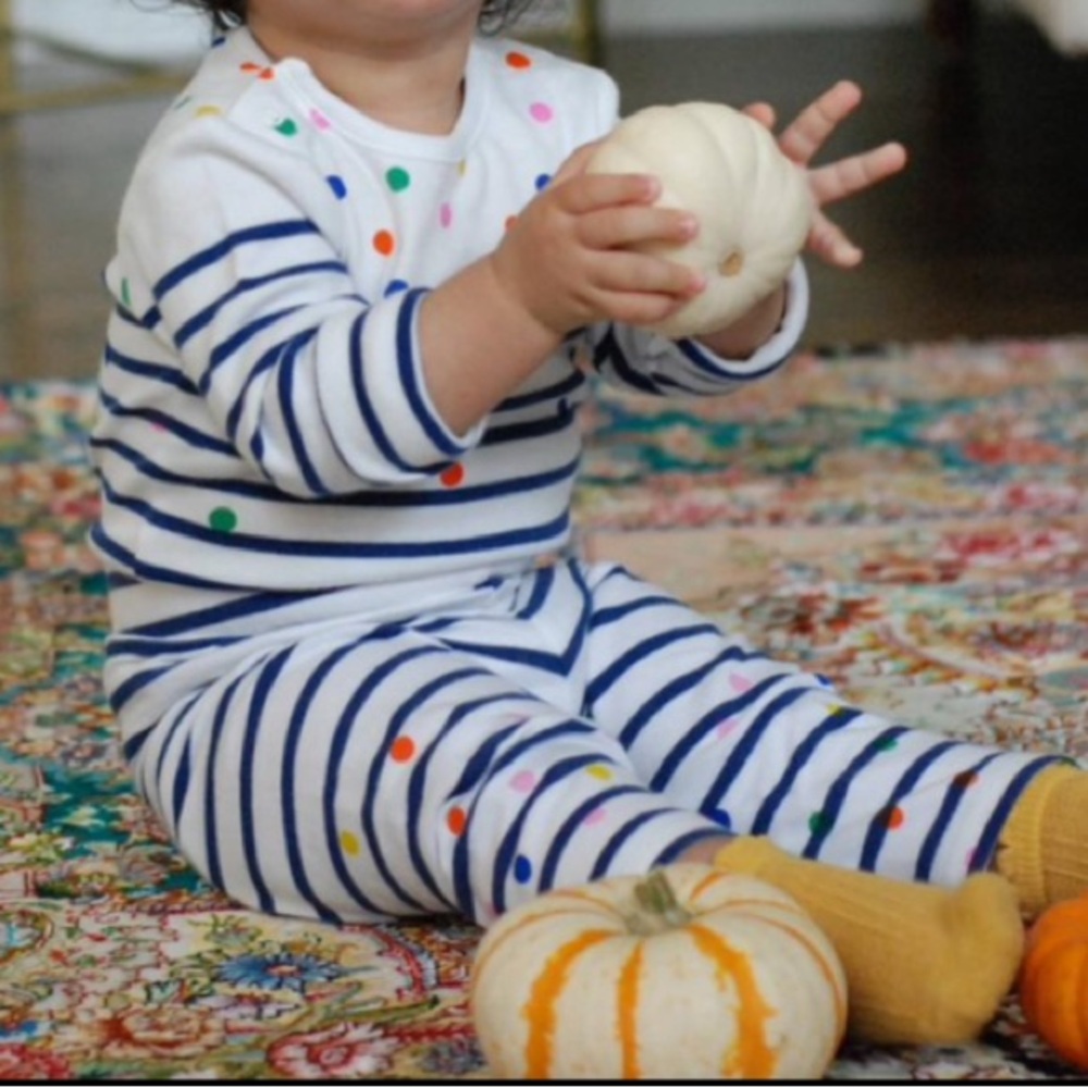 Baby Boden Striped Navy and White Kids